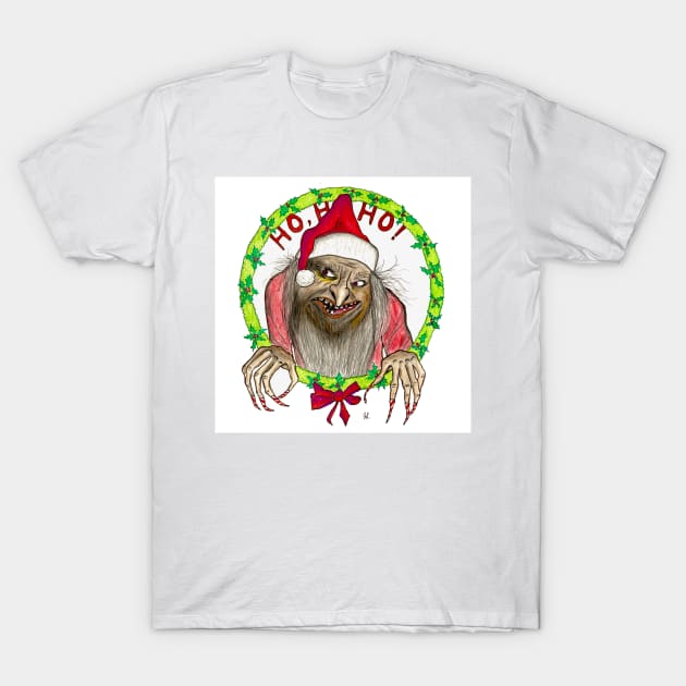 Here Comes Santa Claws T-Shirt by JimLorman